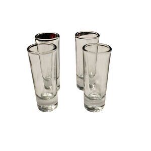 4 Glass Tall Heavy Duty Shot Glasses